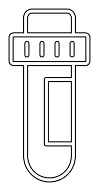 test tüpü modern simge vektör çizimi