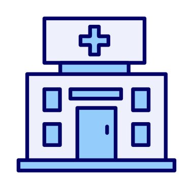 Tıp hastanesi vektör illüstrasyonu                             