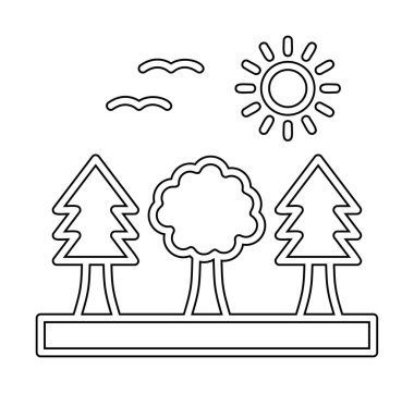 forest icon, vector illustration simple design