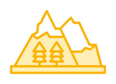 basit vektör izole dağ simgesi 