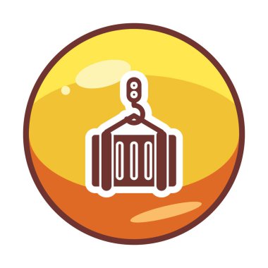 kargo kutusu simgesi, vektör illüstrasyonu basit tasarım