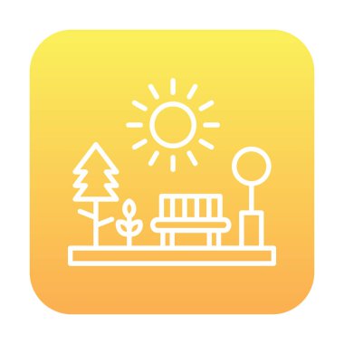 Yedek vektör renk simgesine sahip park 