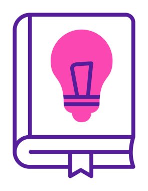 Fizik Kitabı vektör illüstrasyonu, simge ögesi arkaplanı