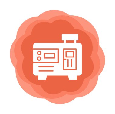 Elektrik jeneratörü çizgi simgesi biçimi, vektör illüstrasyon tasarımı