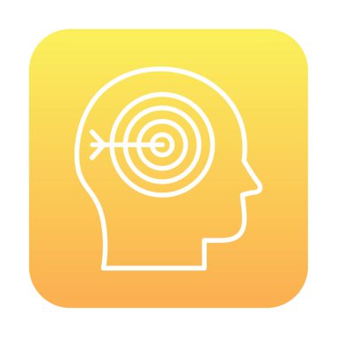 baş hedef simgesi, vektör illüstrasyonu 