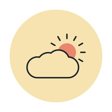 Hava durumu simgesi, vektör illüstrasyonu 