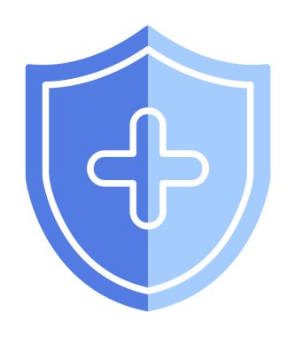 çapraz simgeli kalkan, vektör illüstrasyonu 