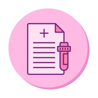 Test Raporu simgesi, vektör illüstrasyonu 