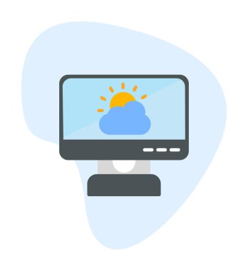 Hava Durumu Haber simgesi, vektör illüstrasyonu 