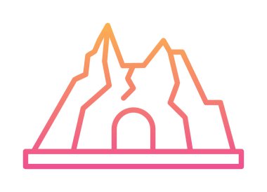 Simge dağındaki baston, vektör 