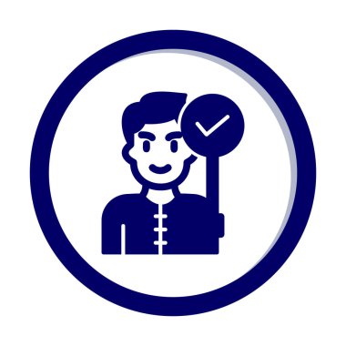 Bayrak taşıyan adam, vektör illüstrasyonu 