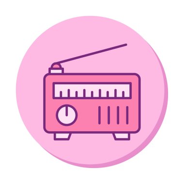 radyo simgesi web basit illüstrasyon