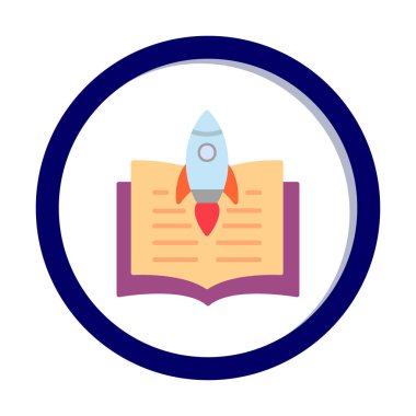 Bilim Kurgu kitabı vektör simgesi                       