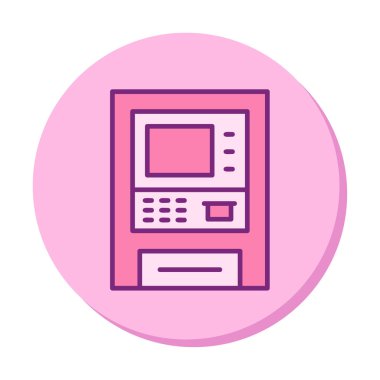 atm simge vektör illüstrasyonu 