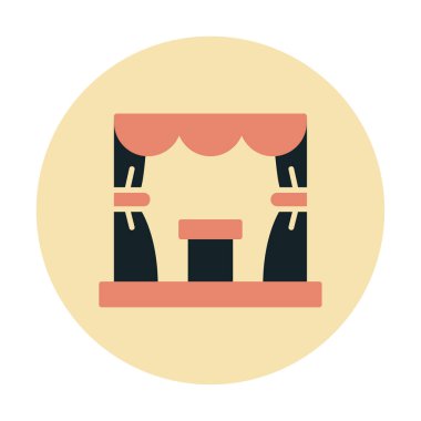 sahne ikonu vektör illüstrasyonu