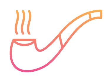 tütün tüttürme çubuğu simgesi, vektör illüstrasyonu