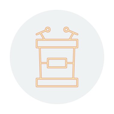 Modern Tribune simgesinin vektör çizimi                     