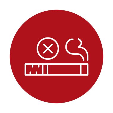 Basit Tütün Günü simgesi, vektör illüstrasyonu