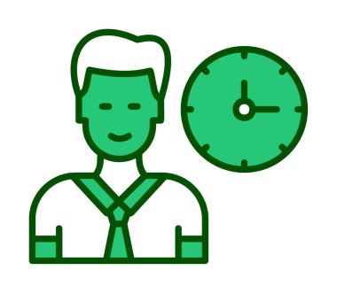 Çalışma Zamanı web simgesi vektör illüstrasyonu