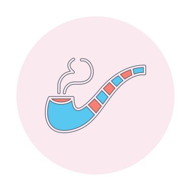 tütün tüttürme çubuğu simgesi, vektör illüstrasyonu