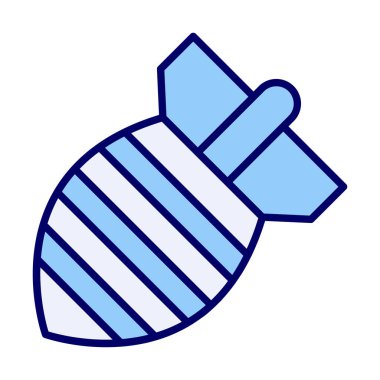 Atom Bombası Web simgesi, vektör illüstrasyonu