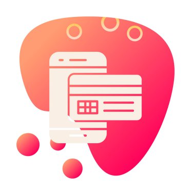 Kart ödemesi. Mobil ödeme ana hatları vektör simgesi