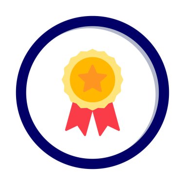 düz rozet vektör düz çizgi simgesi