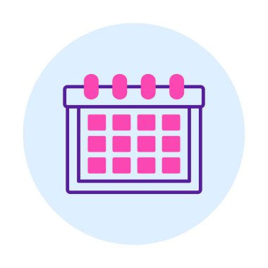 Takvim simgesi vektör illüstrasyonu