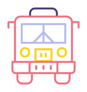 Toplu Taşımacılık web simgesi, vektör illüstrasyonu