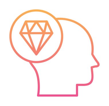 Elmas simgesi, vektör illüstrasyonu basit tasarım