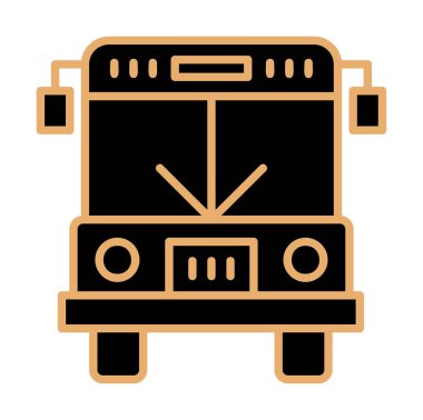 bus simgesi, vektör illüstrasyonu