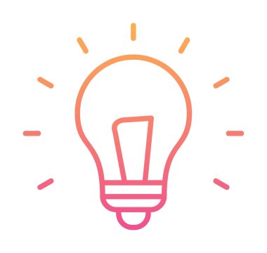 Fikir ampulü simgesi, vektör illüstrasyon tasarımı