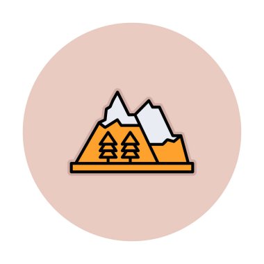 basit vektör izole dağ simgesi 