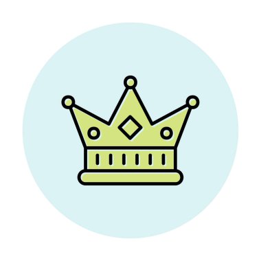 Taç düz simge vektör çizim