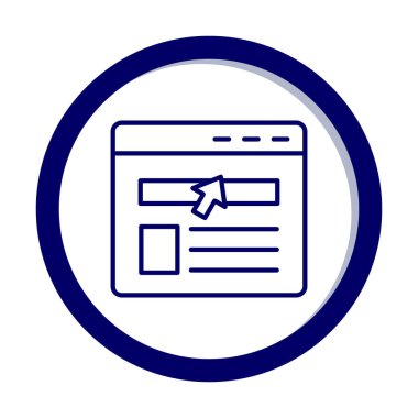 Web sayfası simgesi, vektör illüstrasyonu