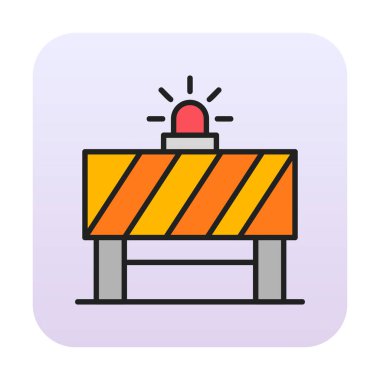 Yol Bariyeri vektör simgesi tasarımı