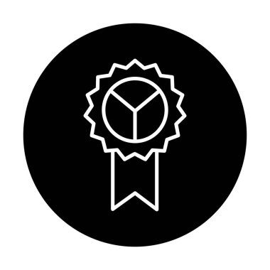 Rozet. Web simgesi basit illüstrasyon              