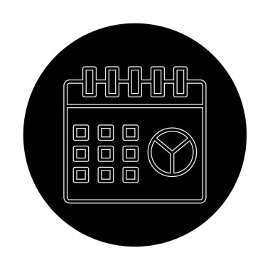 Barış Günü takvim sayfası simgesi, vektör illüstrasyonu