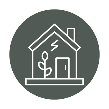 vector illustration of Green house icon 