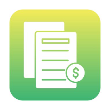 Bill düz simgesi, vektör illüstrasyonu