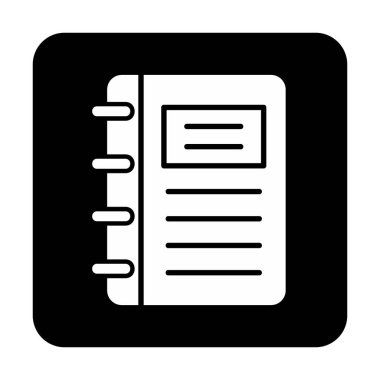 Not defteri web simge vektör çizim