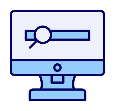 Basit Araştırma simgesi, vektör illüstrasyonu