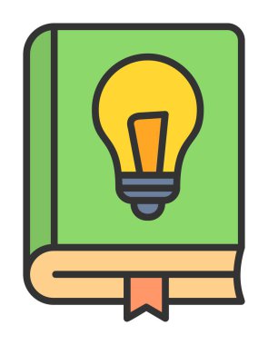 Fizik Kitabı vektör illüstrasyonu, simge ögesi arkaplanı