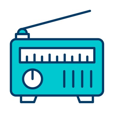 radyo simgesi web basit illüstrasyon