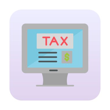 vergi ödeme ikonu vektör illüstrasyonu