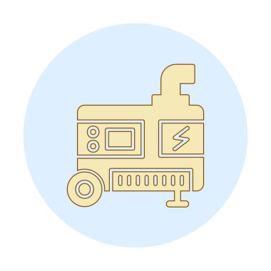 Elektrik Üretici simgesinin vektör çizimi                                        