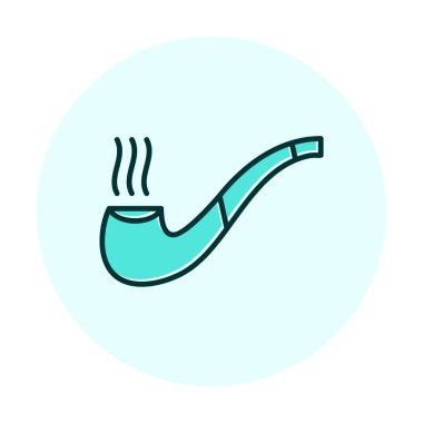 tütün tüttürme çubuğu simgesi, vektör illüstrasyonu