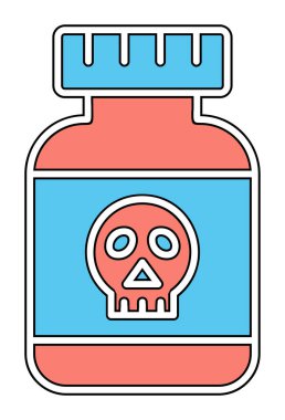 Zehir. Web simgesi basit illüstrasyon 