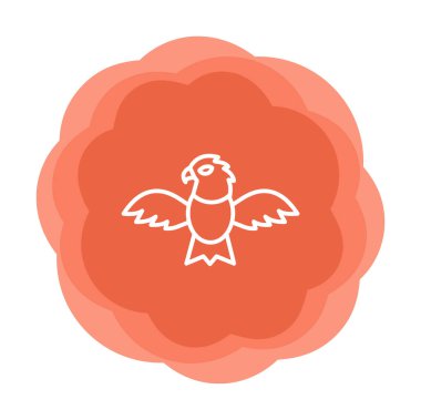 Kartal kuş simgesi, vektör illüstrasyonu  