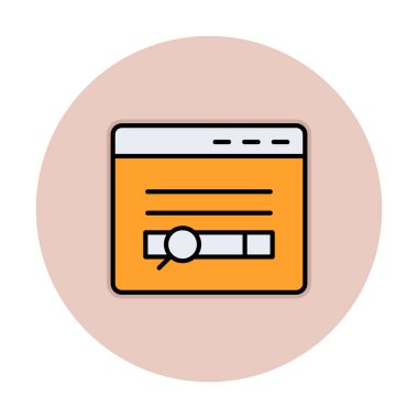 Düz simge, vektör illüstrasyonu taranıyor